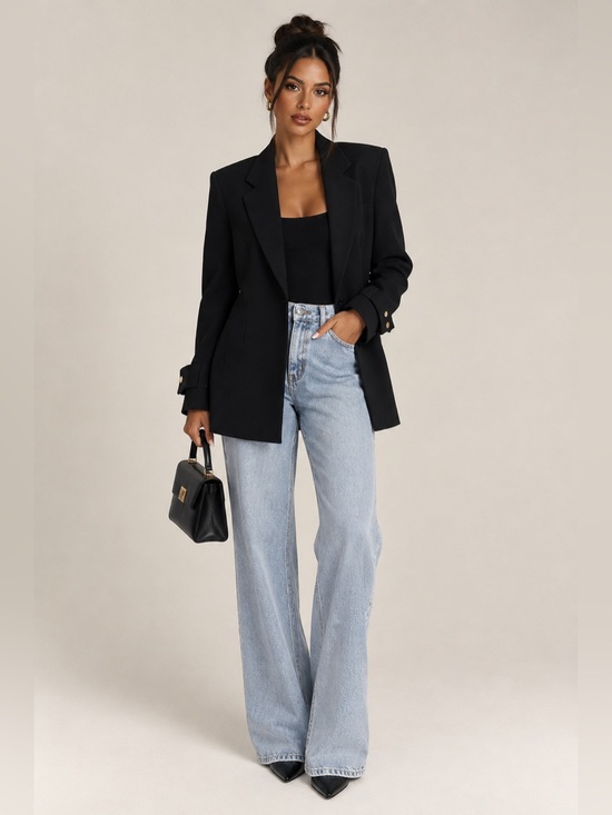 H&M Jackets & Blazers - H&M Black Structured Blazer
